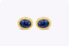 Oval Lapis Lazuli in 14 Karat Yellow Gold Cufflinks