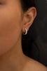 1.00 Carat Huggie Hoop Fashion Earrings in 18 karat White Gold