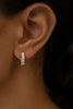 1.00 Carat Huggie Hoop Fashion Earrings in 18 karat White Gold