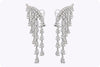3.41 Carats Total Brilliant Round Diamond Chandelier Earrings in White Gold