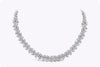 16.92 Carats Total Mixed Cut Diamond Floral Motif Bracelet Necklace in White Gold