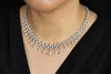 25.60 Carats Total Mixed Cut Graduating Diamonds Necklace in White Gold