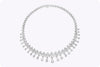 25.60 Carats Total Mixed Cut Graduating Diamonds Necklace in White Gold