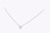 1.05 Carats Heart Shape Diamond Solitaire Pendant Necklace in White Gold and Platinum