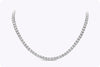 29.43 Carats Total Brilliant Round Diamond Tennis Necklace in White Gold