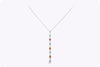 GIA Certified 2.00 Carats Mixed Cut Natural Fancy Color Diamond Drop Necklace in Yellow Gold and Platinum