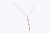 GIA Certified 2.00 Carats Mixed Cut Natural Fancy Color Diamond Drop Necklace in Yellow Gold and Platinum
