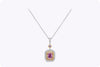 GIA Certified 1.01 Carat Radiant Cut Fancy Color Pink Diamond Pendant Necklace in Yellow Gold and Platinum