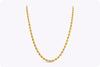 14K Yellow Gold Plain Twisted Rope Chain Necklace