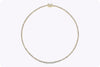 11.58 Carats Total Graduating Round Diamond Riviere Tennis Necklace in Yellow Gold