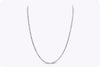 29.00 Carats Total Brilliant Round Diamond Long Tennis Necklace in White Gold