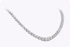 16.10 Carat Total Round Diamond Tennis Necklace in Platinum