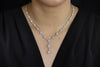 10.14 Carats Total Round Diamond Cluster Floral-Motif Necklace in White Gold