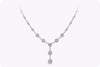 10.14 Carats Total Round Diamond Cluster Floral-Motif Necklace in White Gold