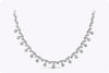 7.81 Carat Total Brilliant Round Diamond Necklace in White Gold