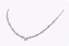 8.71 Carat Total Mixed Cut Diamond Tennis Necklace in White Gold