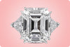GIA Certified 15.34 Carats Emerald Cut Diamond Three-Stone Engagement Ring in Platinum