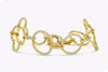 2.68 Carats Total Round Diamond Open Work Design Bracelet in Yellow Gold