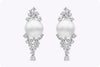 2.56 Carat Diamond and South Sea Pearl Drop Earrings in White Gold