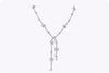 24.77 Carats Total Mixed-Cut Diamond Flower Necklace in White Gold and Platinum