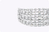 19.24 Carat Total Seven Strand Multi Shape Diamond Bracelet in White Gold