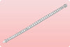 Baguette diamonds platinum tennis bracelet straight