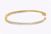 2.78 Carat Total Round Diamond Eternity Bangle Bracelet in Yellow Gold