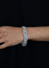 17 Carats Total Mixed Cut Diamond Antique Art Deco Platinum Bracelet