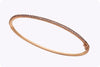 0.50 Carat Total Brilliant Round Cut Diamond Bangle Bracelet in Rose Gold