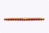 9.39 Carat Total Brilliant Round Cut Burmese Ruby Tennis Bracelet in Rose Gold