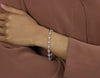 4.63 Carat Total Round Diamond Lotus Flower Tennis Bracelet in White Gold