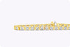 7.71 Carat Total Princess Cut Diamond Half-Bezel Tennis Bracelet in Yellow Gold