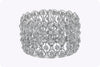 8.17 Carats Total Brilliant Round Diamond Cluster Wide Bracelet in White Gold