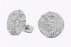 5.20 Carats Total Brilliant Round Diamond 18k White Gold Cufflinks