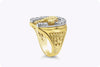 0.70 Carats Total Brilliant Round Diamonds Horse Shoe Men's Ring in Yellow Gold