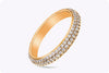 1.01 Carat Total Round Diamond Eternity Wedding Band Ring in Rose Gold