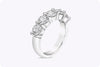 2.03 Carats Total Round Diamond Five-Stone Wedding Band Ring in White Gold