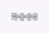 0.71 Carats Total Mixed Cut Diamonds Leaf Design Ring in White Gold