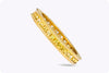 Channel set yellow sapphire eternity band ring
