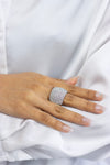 6.73 Carats Total Brilliant Round Diamond Cocktail Ring in White Gold