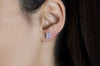 0.94 Carats Total Mixed-Cut Diamond Cluster Illusion Stud Earrings in White Gold