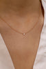 round diamond solitaire pendant necklace