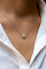 0.82 Total Carat Fancy Color Heart Shape Diamond Pendant Necklace