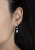 1.10 Carats Total Mixed-Shape Diamond Dangle Earrings in White Gold