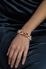 13.19 Carat Total Round Diamond Intertwined Large Link Bracelet in Rose Gold