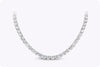 GIA Certified 60.61 Carats Total Round Brilliant Cut Diamond Tennis Necklace in Platinum