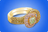 GIA Certified 0.70 Carat Fancy Intense Green Diamond Intertwined Knot Fashion Ring in Rose Gold
