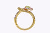 GIA Certified 0.70 Carat Green Diamond Intertwined Knot Fashion Ring in Rose Gold