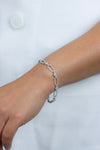 2.01 Carats Total Brilliant Round Cut Diamond Open-Work Design Link Bracelet in White Gold