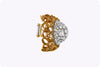 4.50 Carat Mixed-Cut Diamond Floral Brooch in Yellow Gold